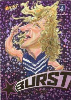 2017 Select Footy Stars - Starburst Caricatures Purple #SP22 David Mundy Front